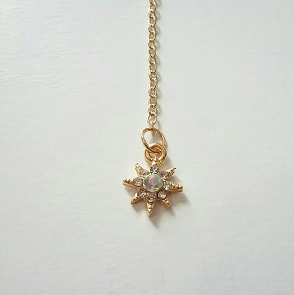 Gold Moon & Star Dangle Necklace - Picture 4 of 8
